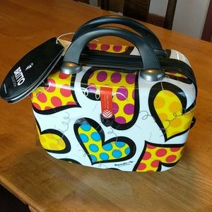 Brand new, never used! Britto by Heys "Hearts Carnival" 12" Beauty Case